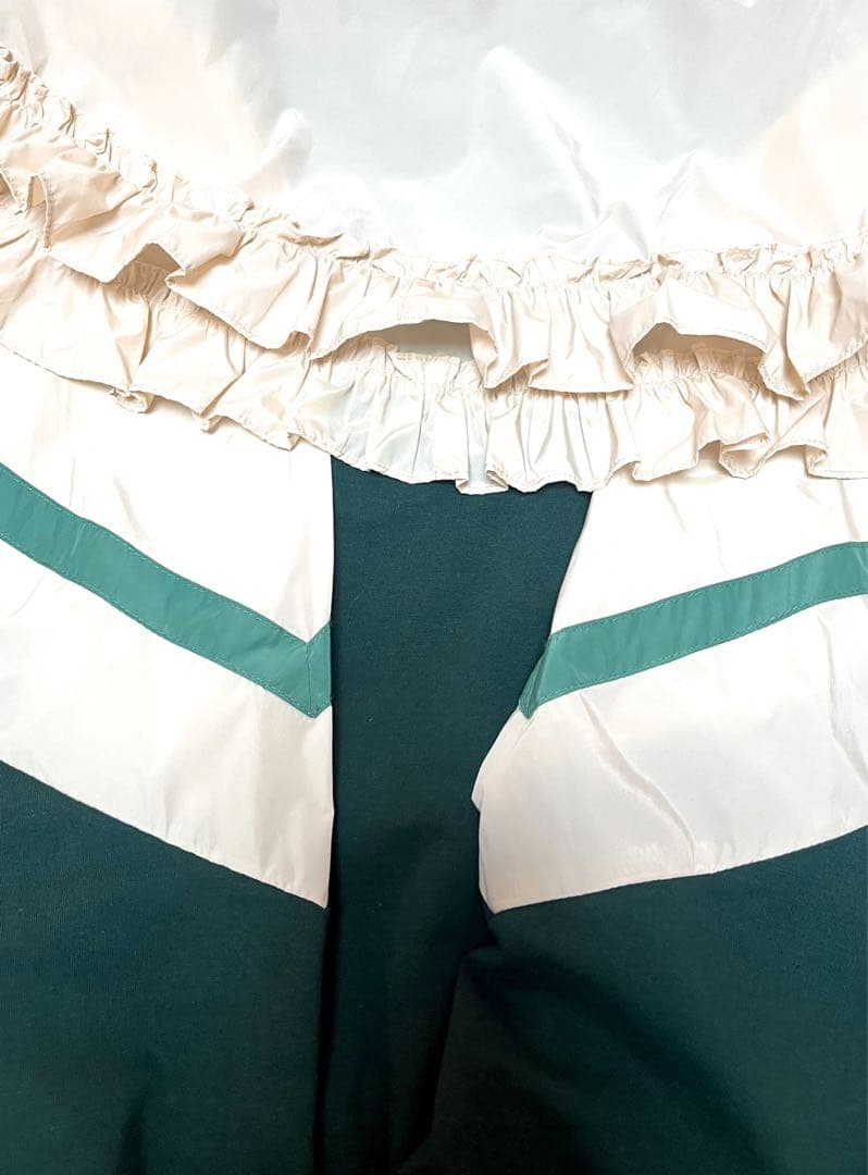 MICALLE MICALLE 異素材リメイクバイカラーフリル襟ジャージ 個性的