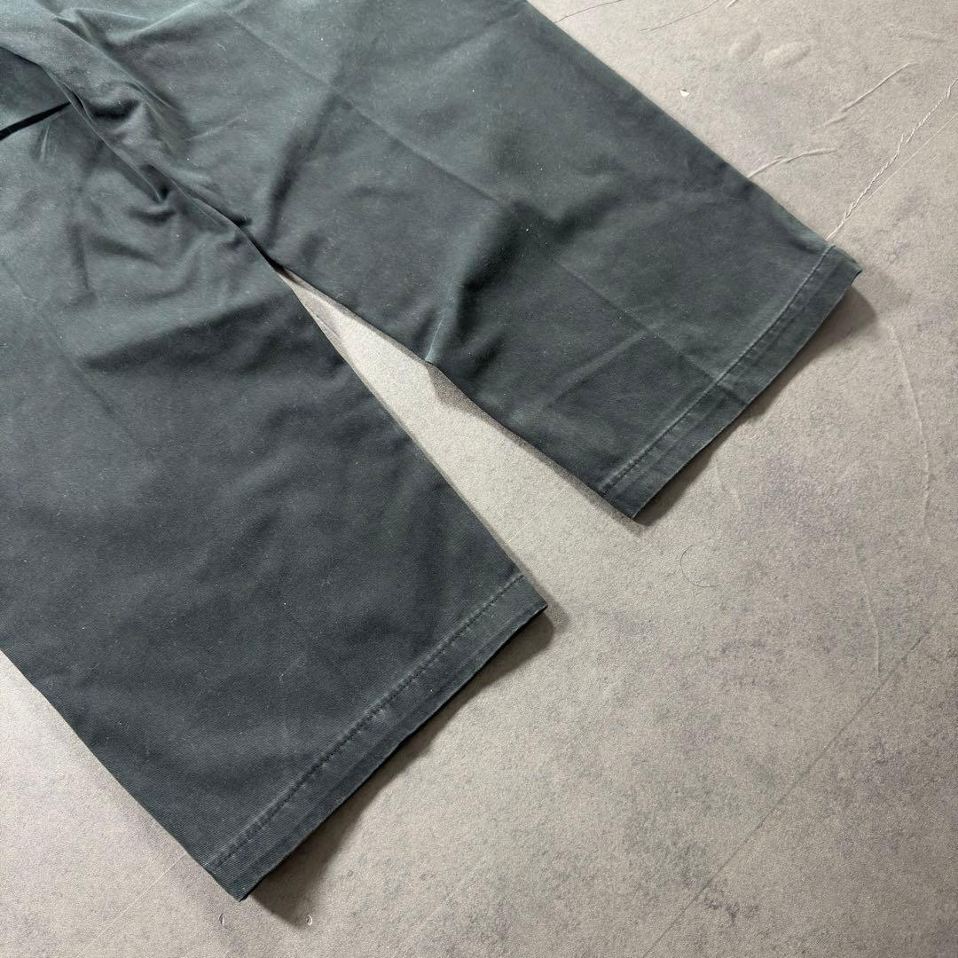 ラルフローレン 90s ANDREW ブラックポロチノ2タックW38L29 古着