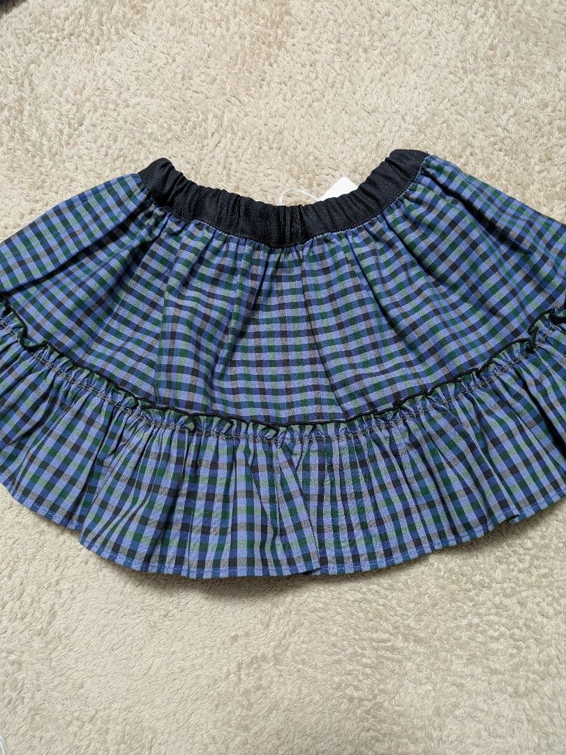 【familiar　ファミリア】スカート　リバーシブル　チェック　新品　80