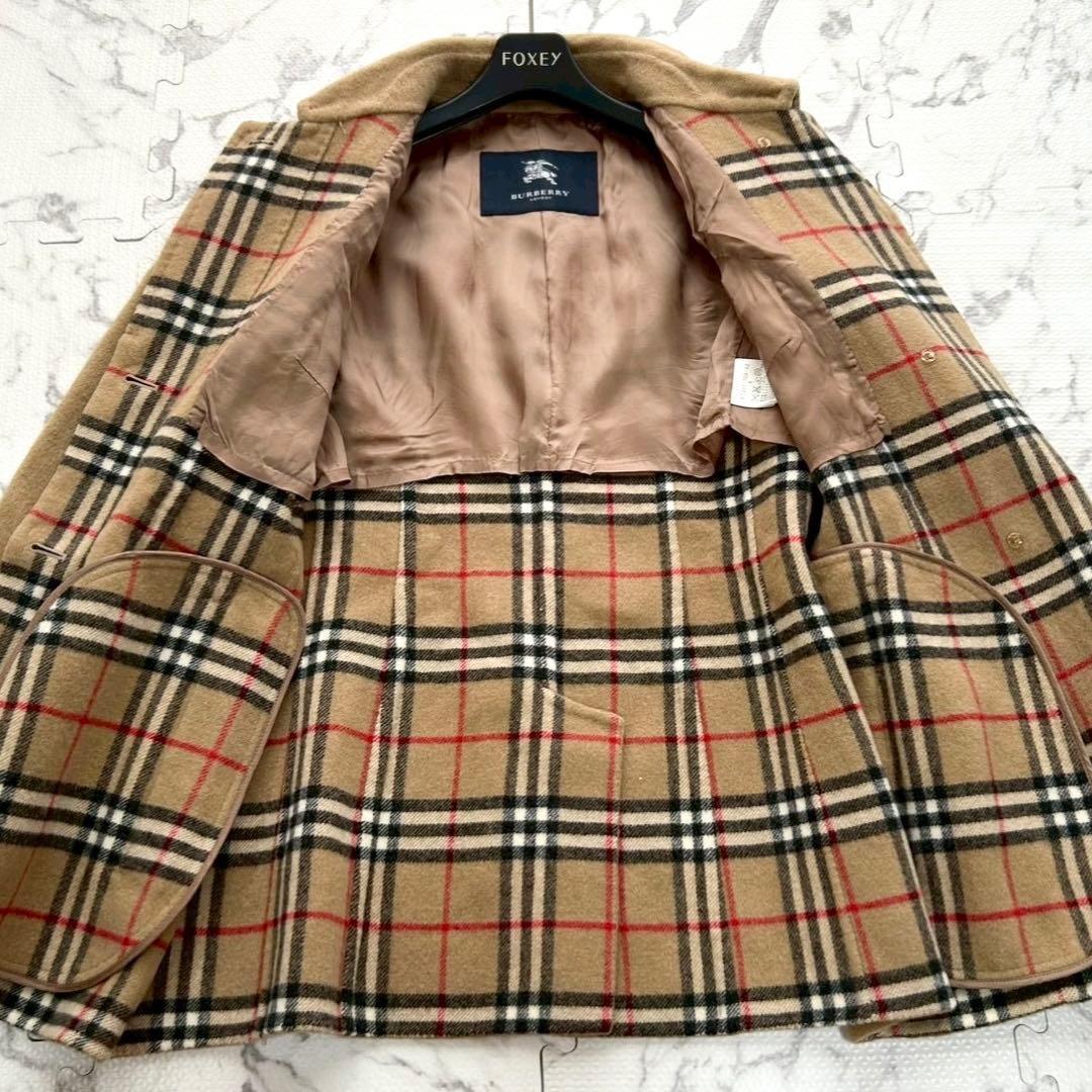 美品✨バーバリーロンドン ダブルフェイス カシミヤ ノバチェック ウールコート