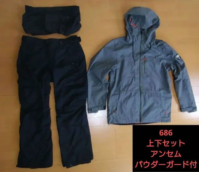686 スノーボード　スキー　ウェア 上下　Мサイズ アンセムパウダーガード付