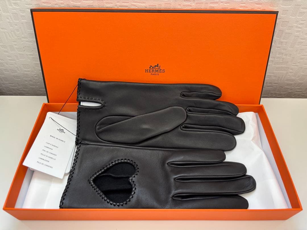 新品　エルメス HERMES 手袋 ラムレザー