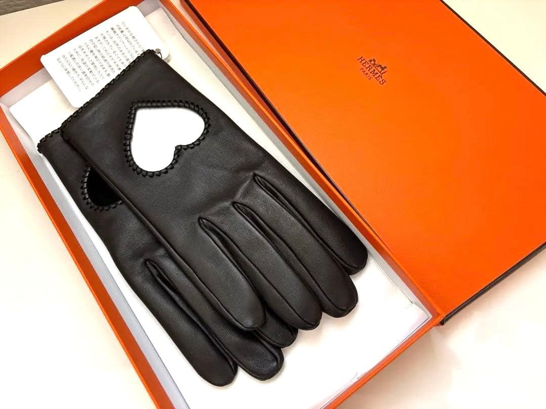 新品　エルメス HERMES 手袋 ラムレザー