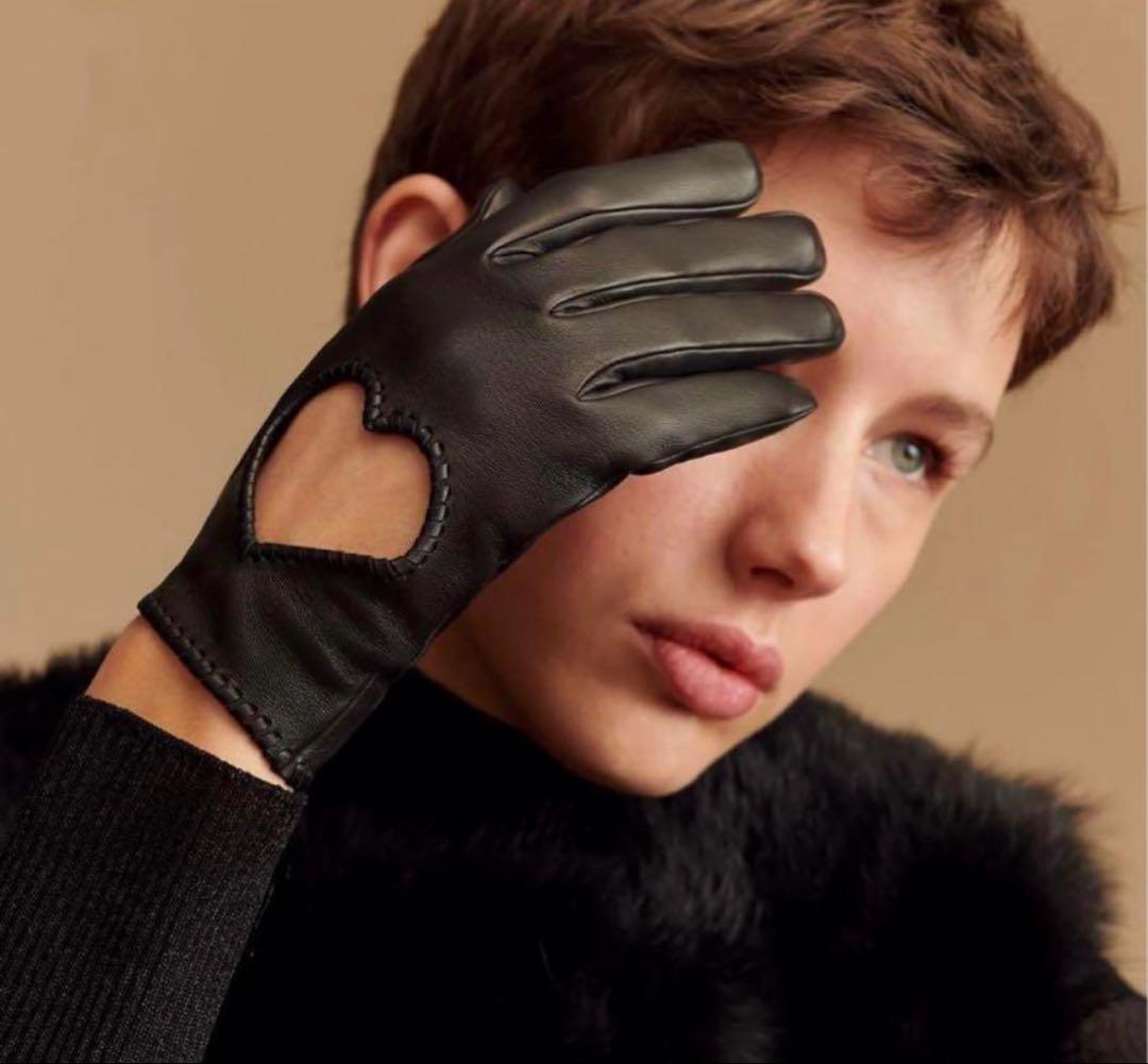 新品　エルメス HERMES 手袋 ラムレザー