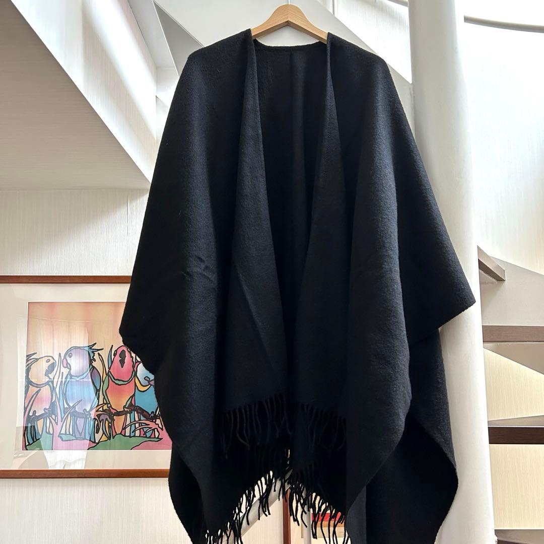 コニー様　【ジョンストンズ】 カシミヤ×ウール　ケープ ポンチョ