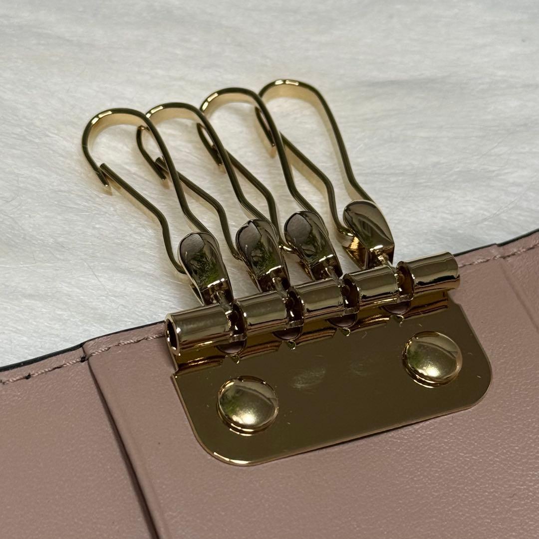 PRADA プラダ リボン キーケース サフィアーノ 4連 キーリング