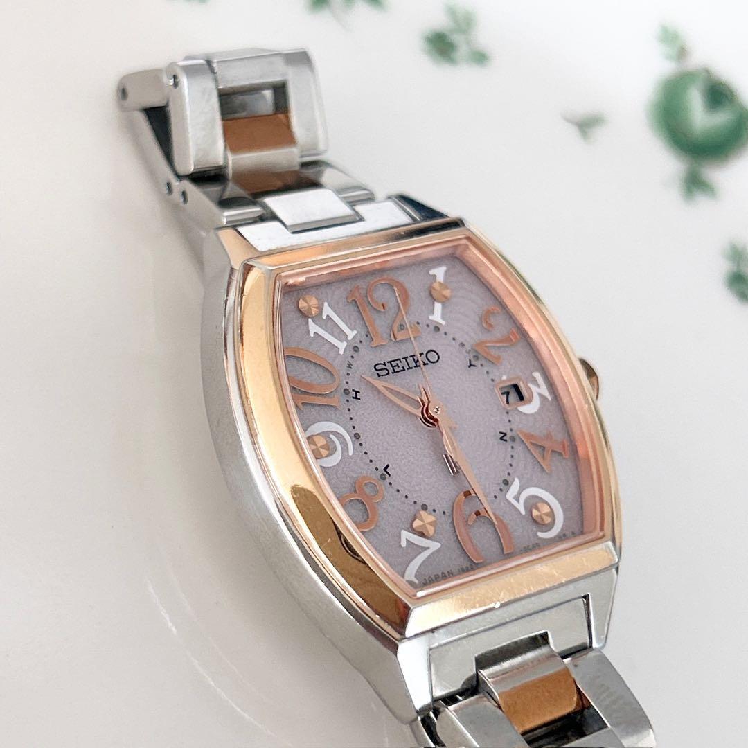 セイコー ルキア SSVW048 ソーラー電波腕時計 コンビカラー