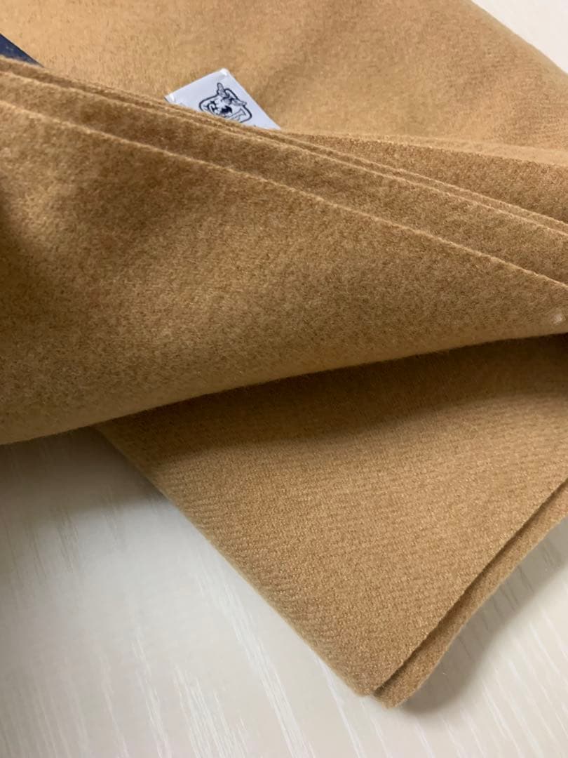 り*。様 ジョンストンズ カミシア100%大判ストール マフラー キャメル未使用