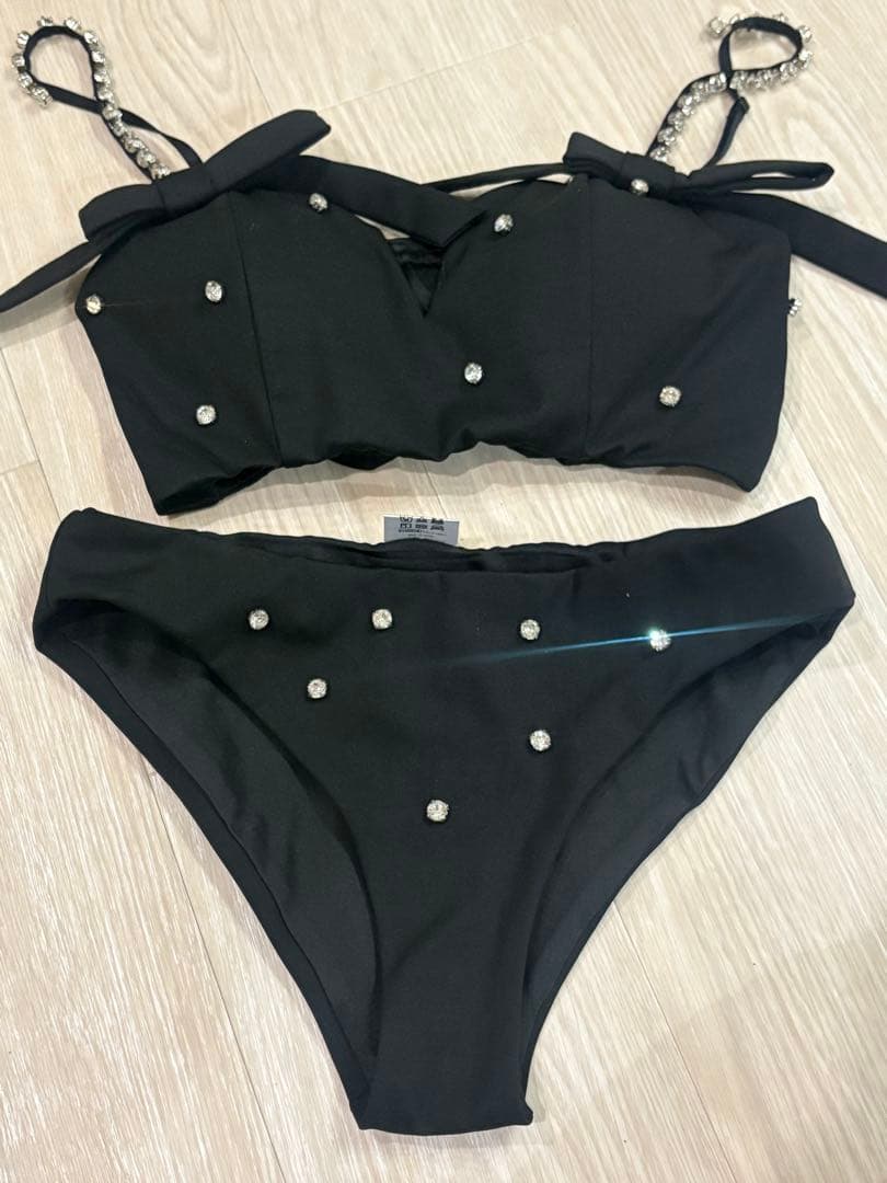 sugar サイドリボンビジュースタッズビキニ　水着　キャバ