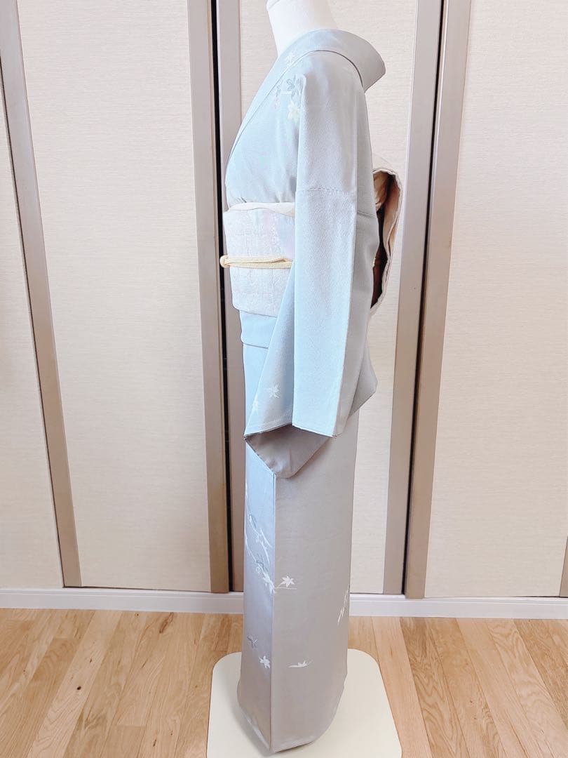 難有　正絹　訪問着　フルセット　裄66 67 L M 卒業式　入学式　袋帯