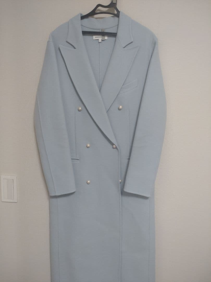 MADISON BLUE★ 水色 パール チェスターコート　サイズ0