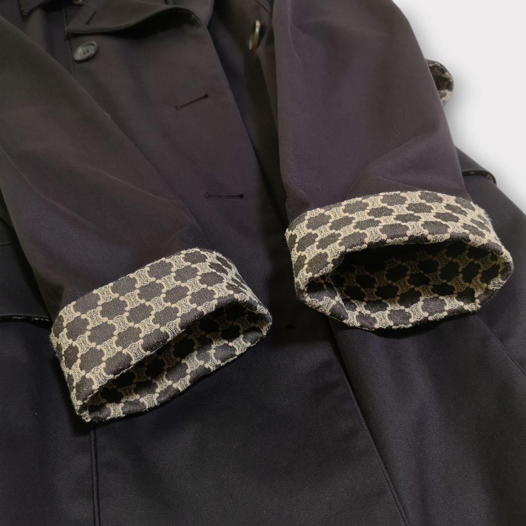 美品 CELINE セリーヌ トレンチコート マカダム ベルト付き ロング
