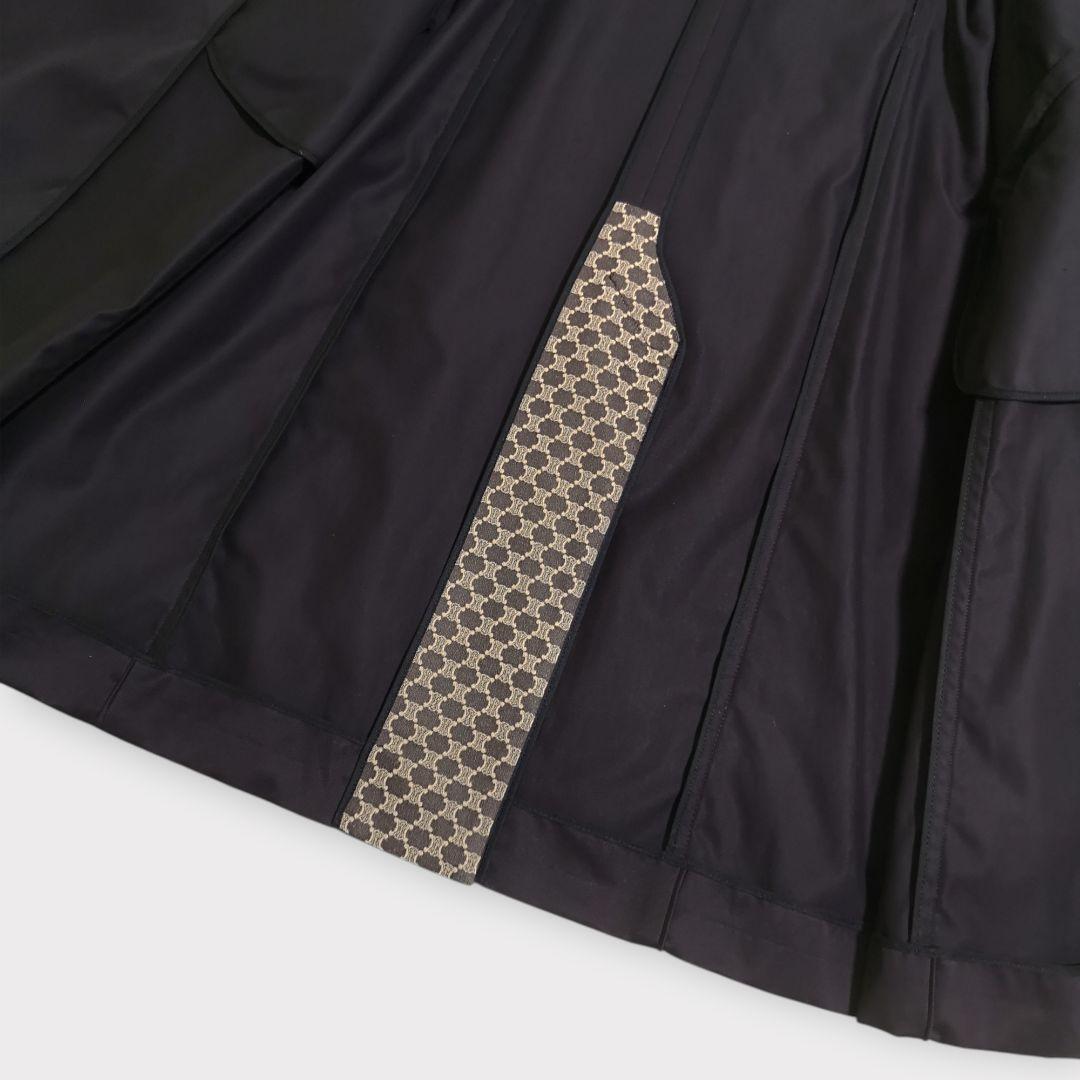 美品 CELINE セリーヌ トレンチコート マカダム ベルト付き ロング