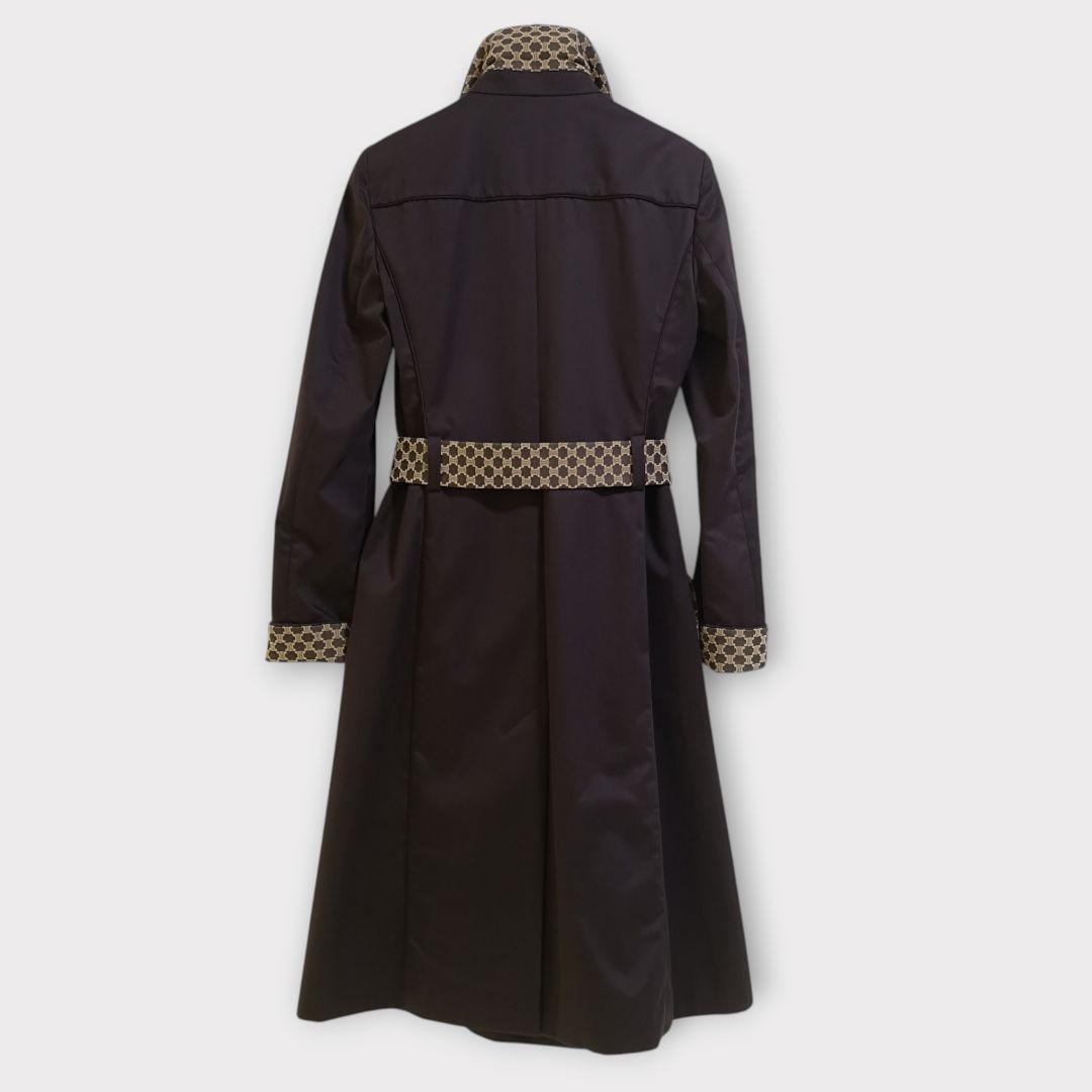 美品 CELINE セリーヌ トレンチコート マカダム ベルト付き ロング