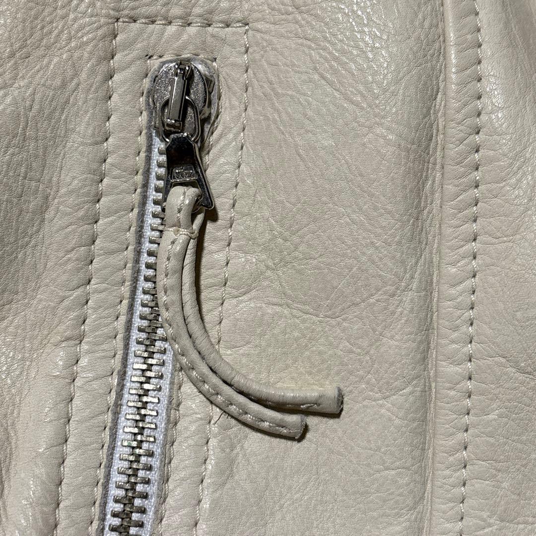 希少カラー Y2k GARRETT leather coat イタリア製 牛羊