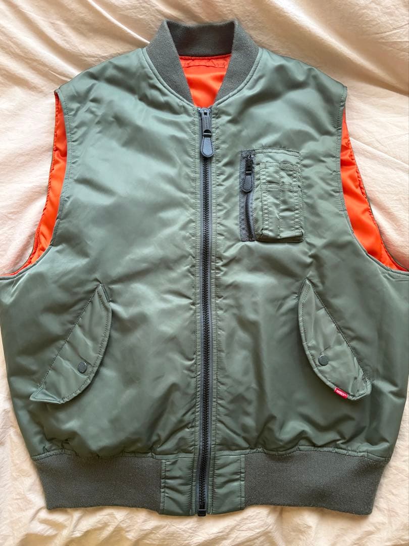 AVIREX MA-1 ベスト /MA-1 VEST メンズ L 401 セージ