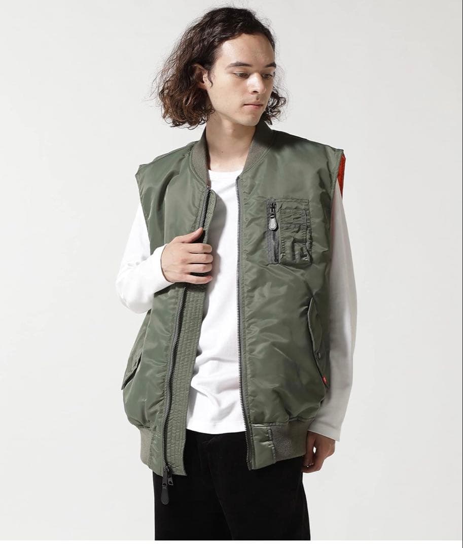 AVIREX MA-1 ベスト /MA-1 VEST メンズ L 401 セージ
