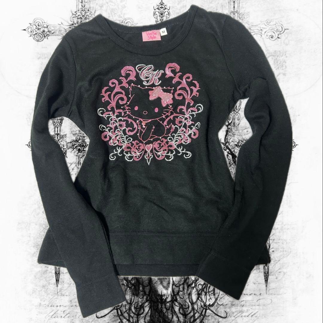 チャーミーキティ ロングTシャツ レア y2k グランジ 平成ギャル 姫ギャル