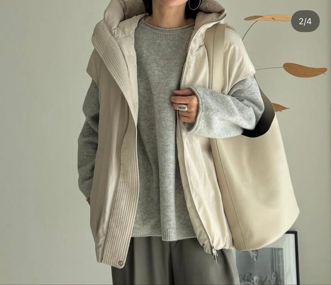 argue FOODIE OVER DOWN VEST/WARM MILK 新品