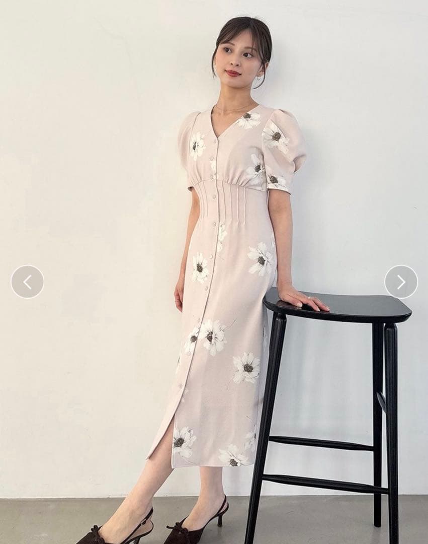 スナイデル 【FLOWER COLLECTION】プリントタイトワンピース