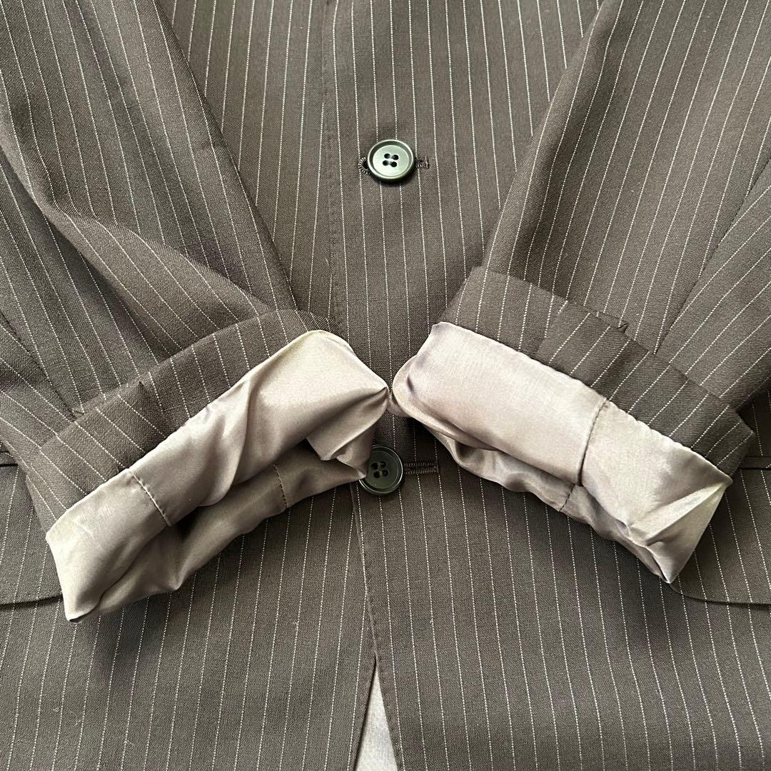 極美品 LANVIN モッズスーツ ストライプ L相当 50 高級 スーツ