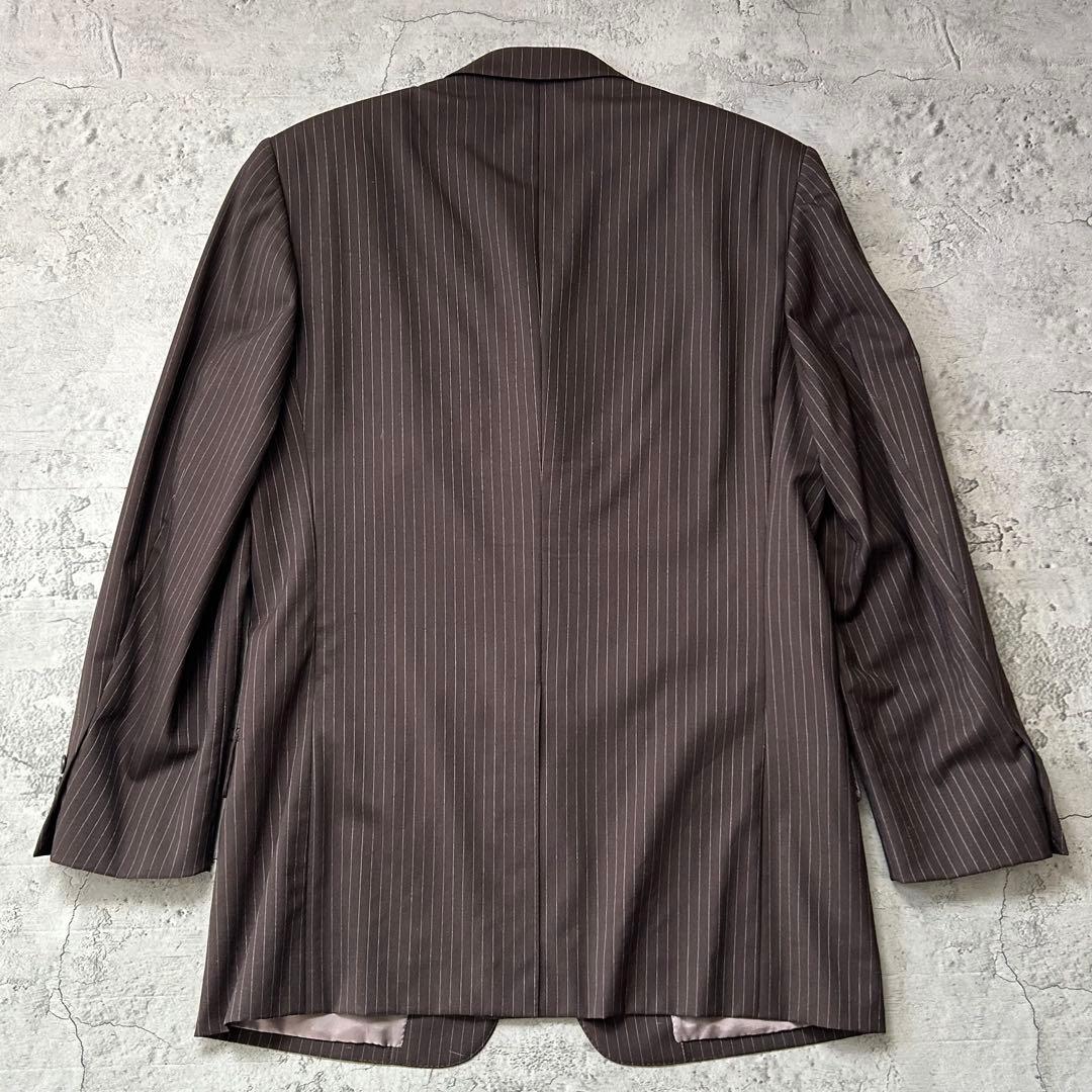 極美品 LANVIN モッズスーツ ストライプ L相当 50 高級 スーツ