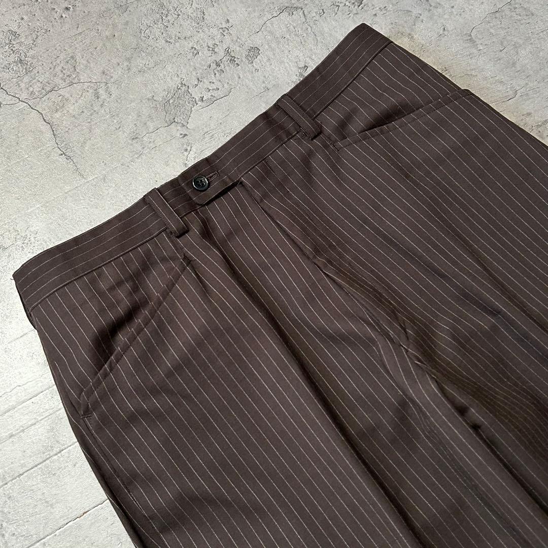 極美品 LANVIN モッズスーツ ストライプ L相当 50 高級 スーツ