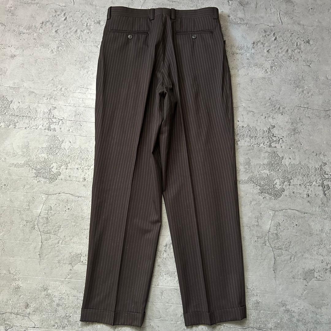 極美品 LANVIN モッズスーツ ストライプ L相当 50 高級 スーツ