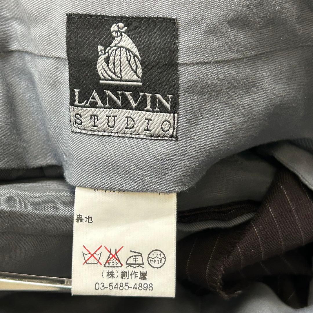 極美品 LANVIN モッズスーツ ストライプ L相当 50 高級 スーツ