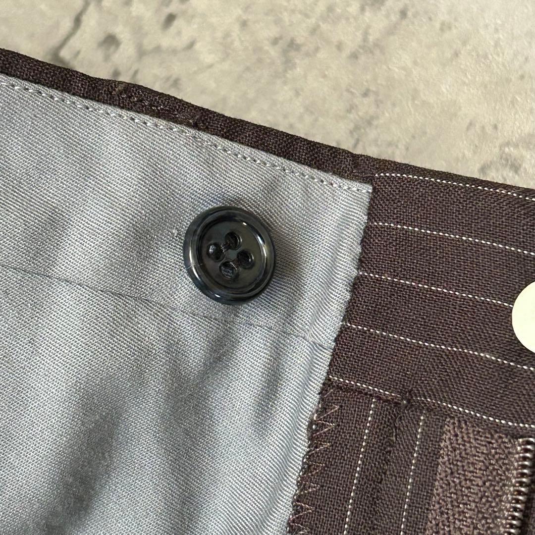 極美品 LANVIN モッズスーツ ストライプ L相当 50 高級 スーツ