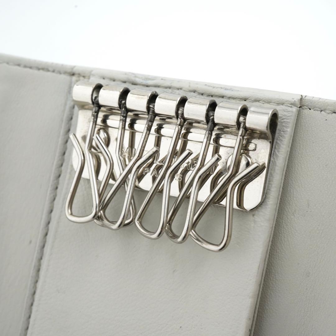 極美品✨箱付き　サンローラン　ysl キーケース　クロコ　カサンドラ　アイボリー