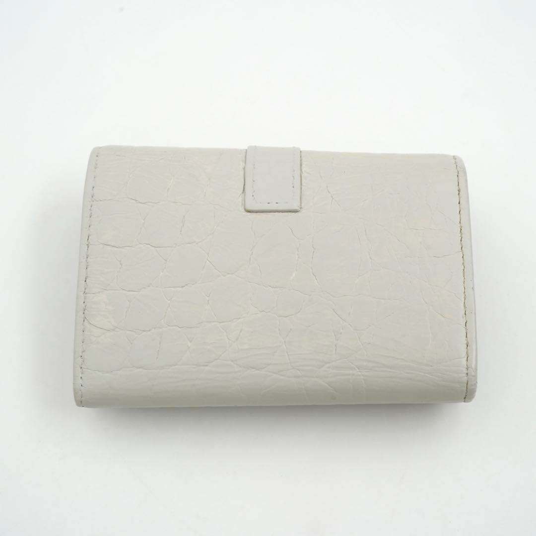 極美品✨箱付き　サンローラン　ysl キーケース　クロコ　カサンドラ　アイボリー