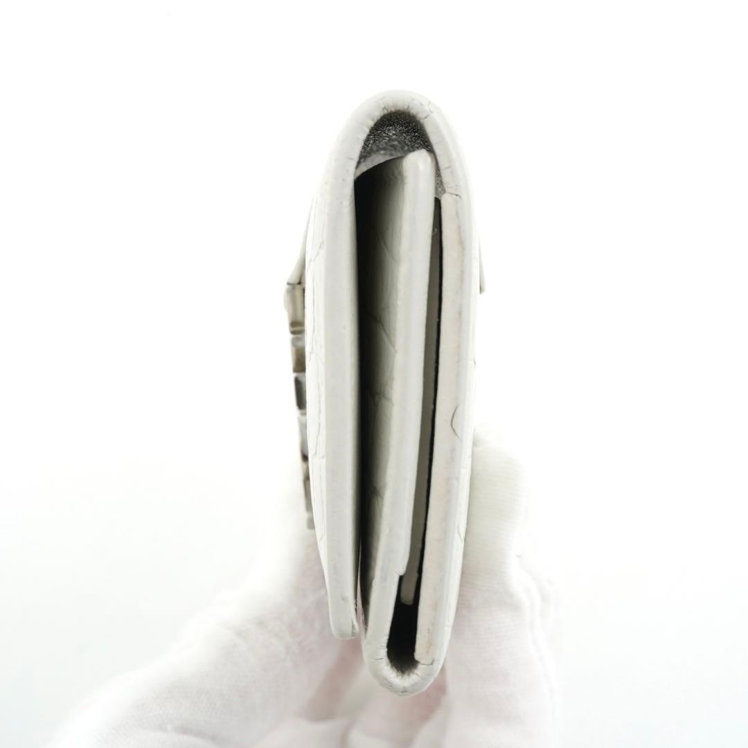 極美品✨箱付き　サンローラン　ysl キーケース　クロコ　カサンドラ　アイボリー