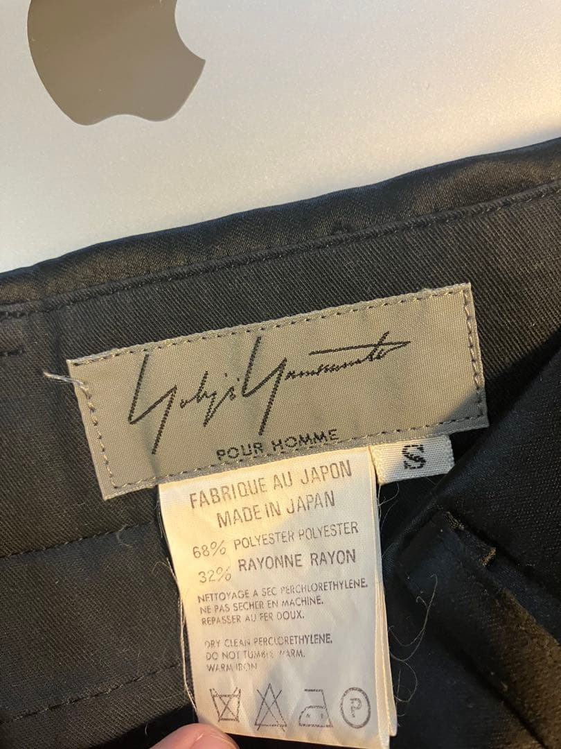 yohji yamamoto pour homme サテン スラックス