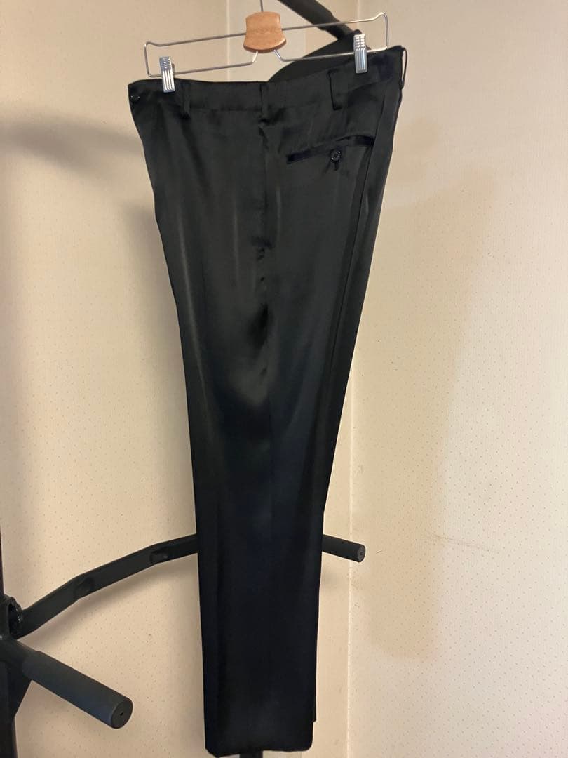 yohji yamamoto pour homme サテン スラックス
