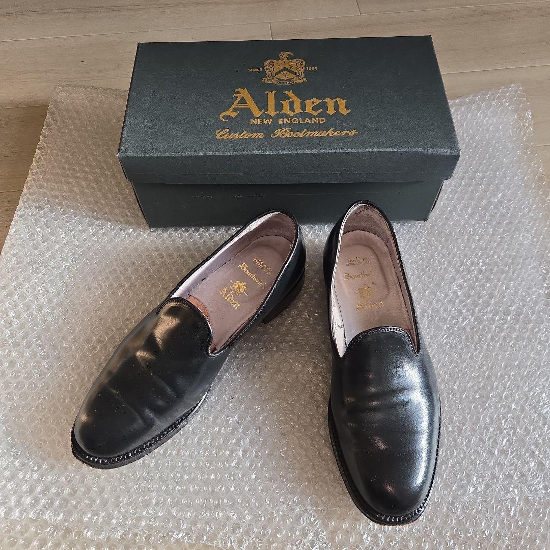 Alden コードバンワンピーススリッポン us7.5 付属品完備