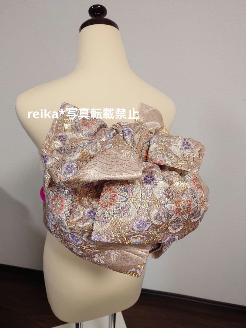 二部式　作り帯　振袖　成人式　正絹　袋帯