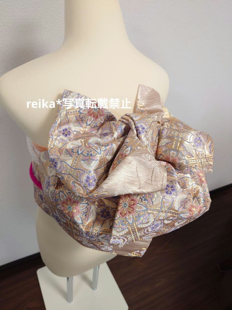 二部式　作り帯　振袖　成人式　正絹　袋帯