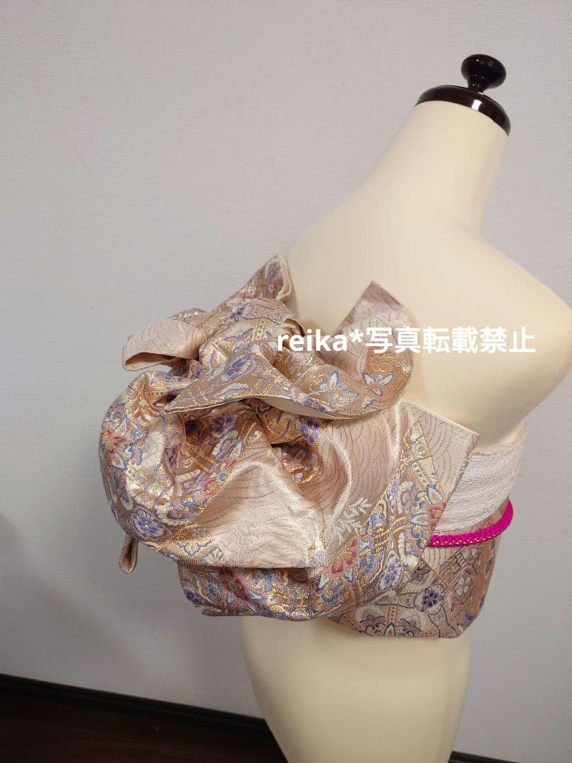 二部式　作り帯　振袖　成人式　正絹　袋帯