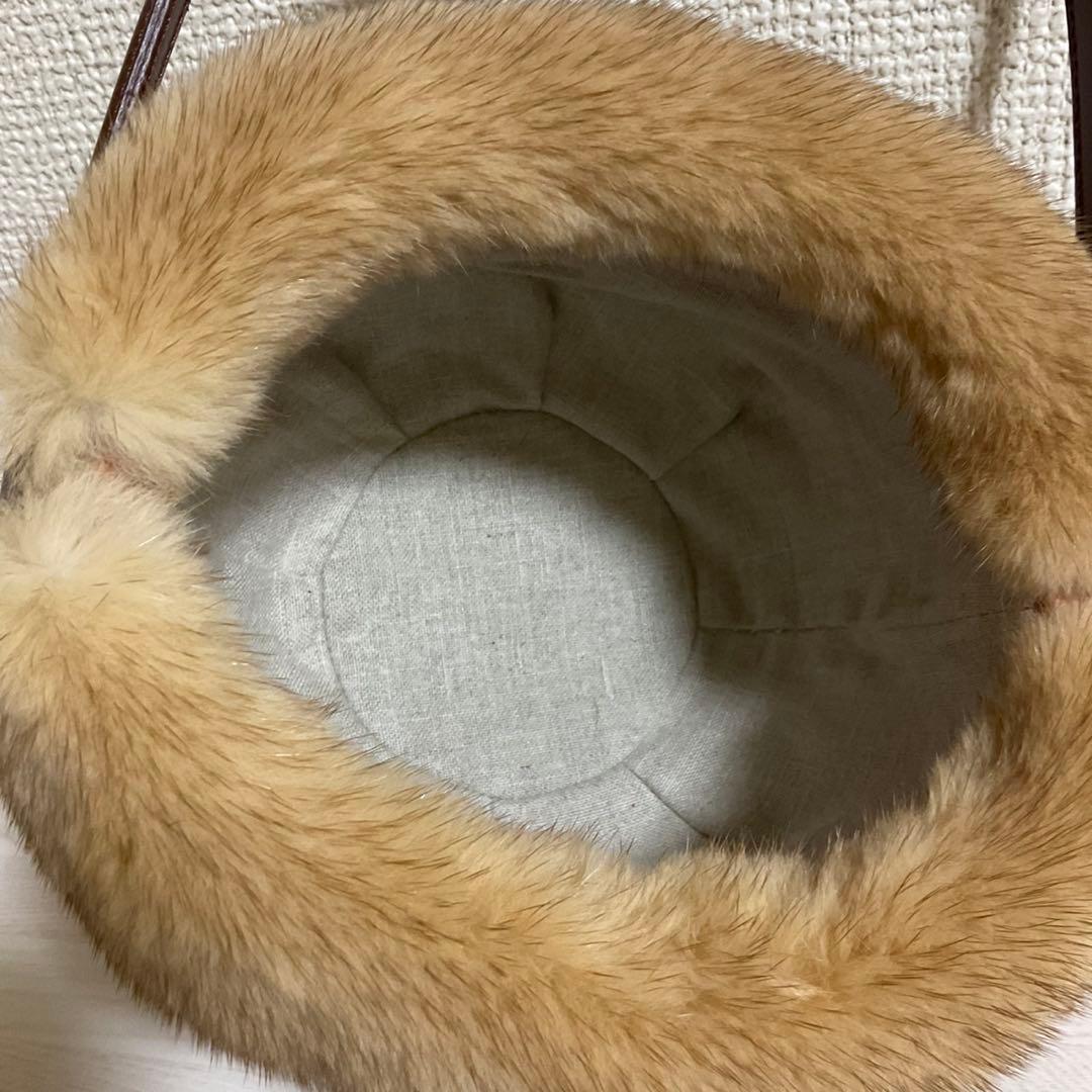 FOXEY フォクシー ハンプトンバスケット ミンクファー レザー バッグ