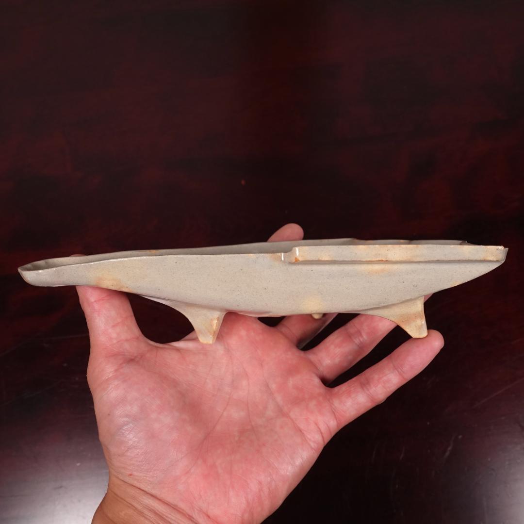 高級和食器 名工 坂田泥華 萩焼 扇面 向付 5客 共箱