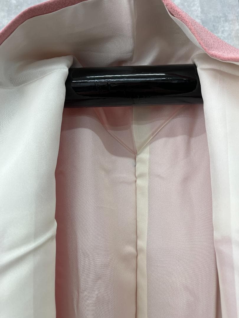 T005 訪問着 斉藤三才 ピンク 鶴 着丈152cm 和装 着物