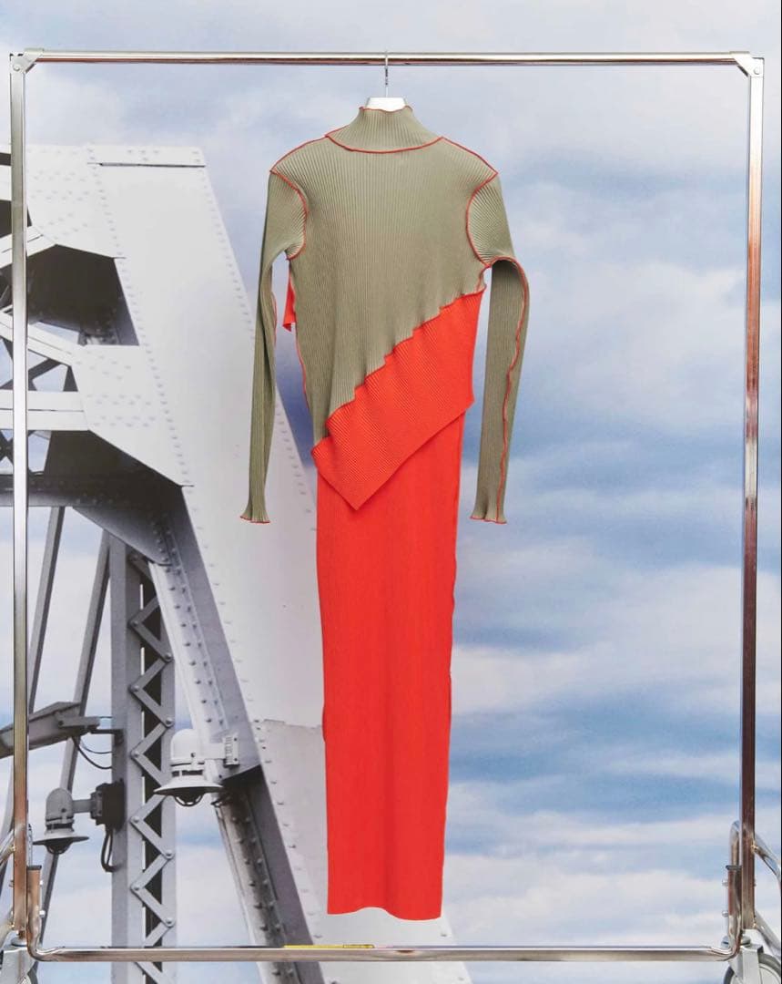 kotohayokozawa ロングスリーブ ドレス ハイネック Mサイズ