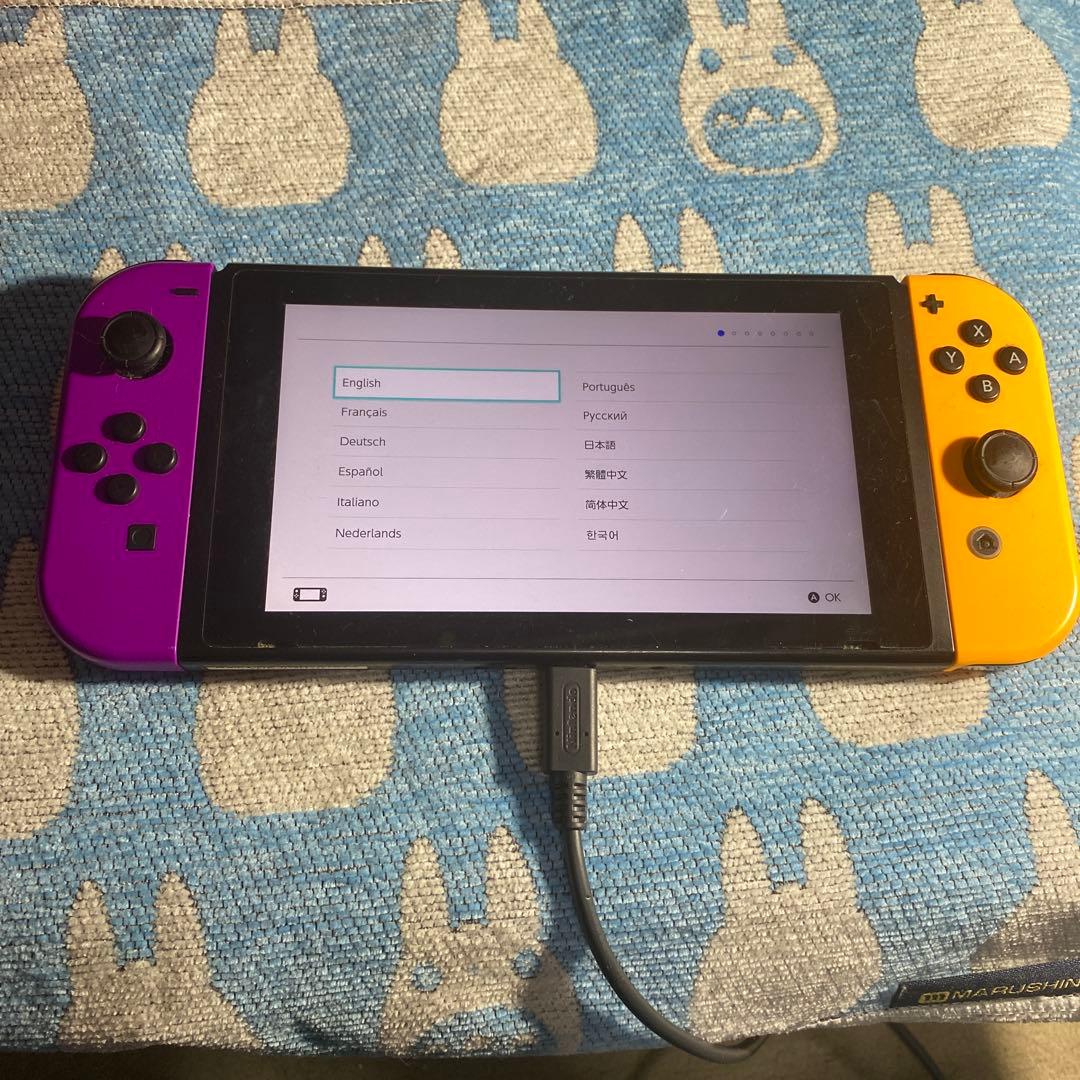 Nintendo Switch 紫とオレンジ　充電器・ドッグ付き