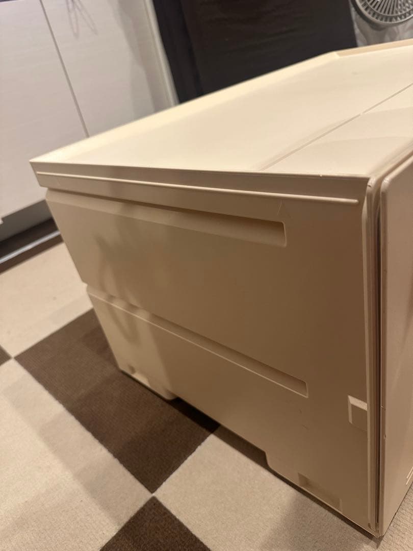 タッパーウェア　Tupperware　スーパーチェスト　クリーム　2段引き出し