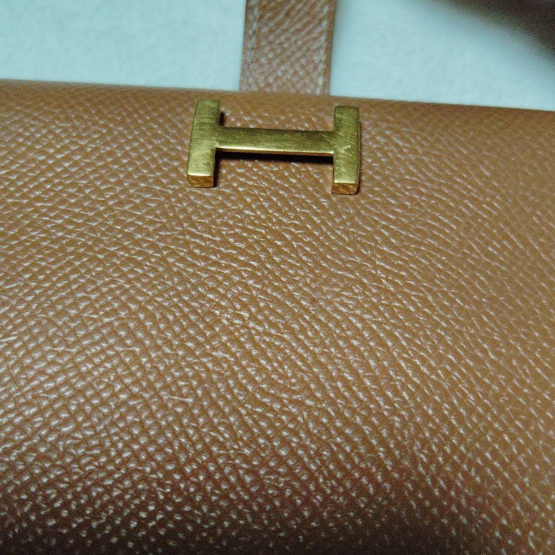 本日明日のみ値下げ！HERMES べアン ヴォーエプソン ゴールド 長財布 箱付