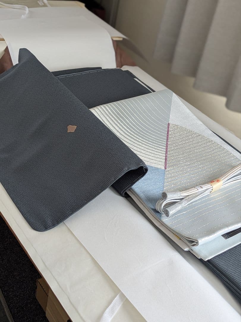 正絹西陣織帝王紫じゅらく高級袋帯お仕立て込