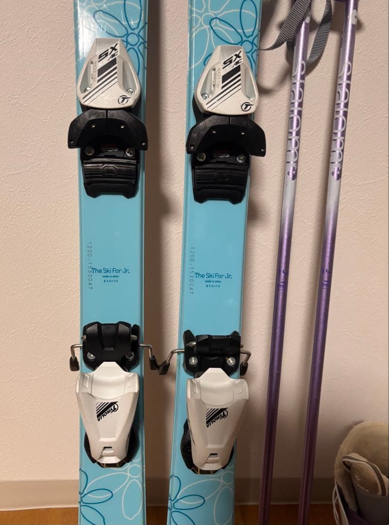 スキー板120センチ　ストック90センチ　セット