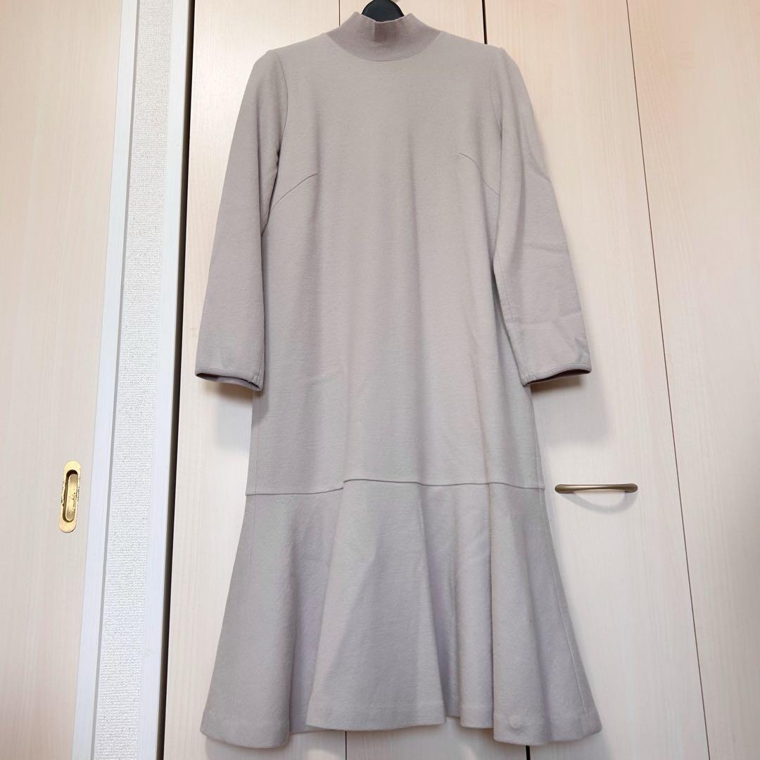 23AW♡ANAYI アナイ ウールジャージーヘムフレアワンピース 38