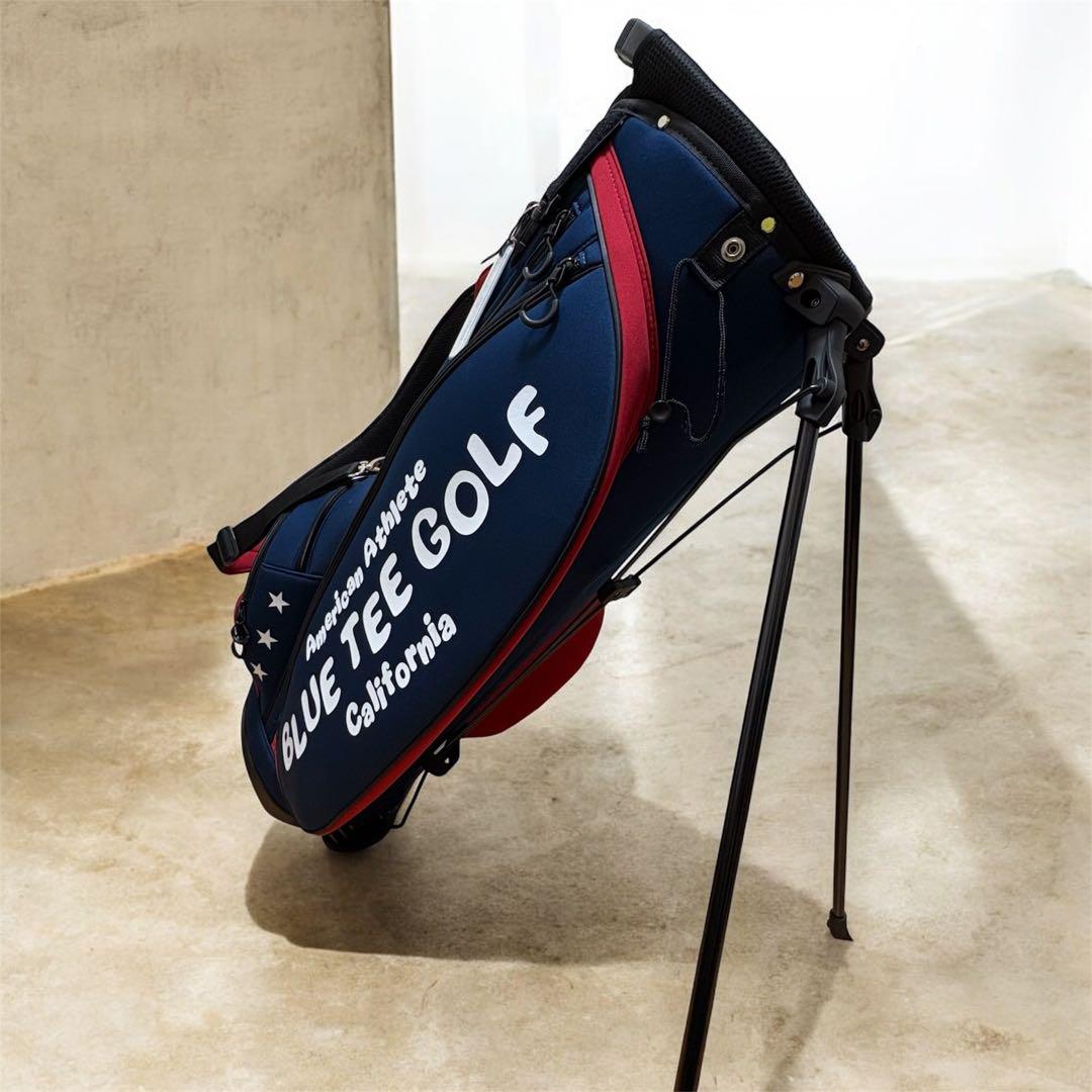 新素材　ブルーティーゴルフ キャディバッグ ストレッチ スタンドキャディバック